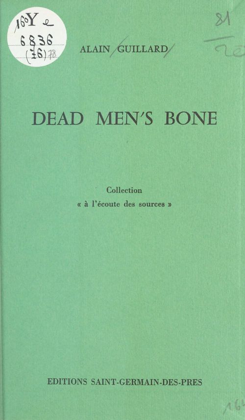 Couverture ebook de Dead men's bone, de Alain Guillard