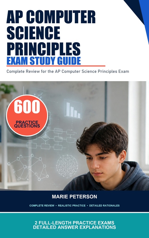 Couverture ebook de AP Computer Science Principles Exam Study Guide, de Marie Peterson