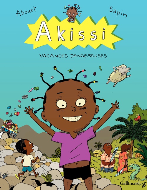Couverture ebook de Akissi (Tome 3) - Vacances dangereuses, de Marguerite Abouet, Mathieu Sapin