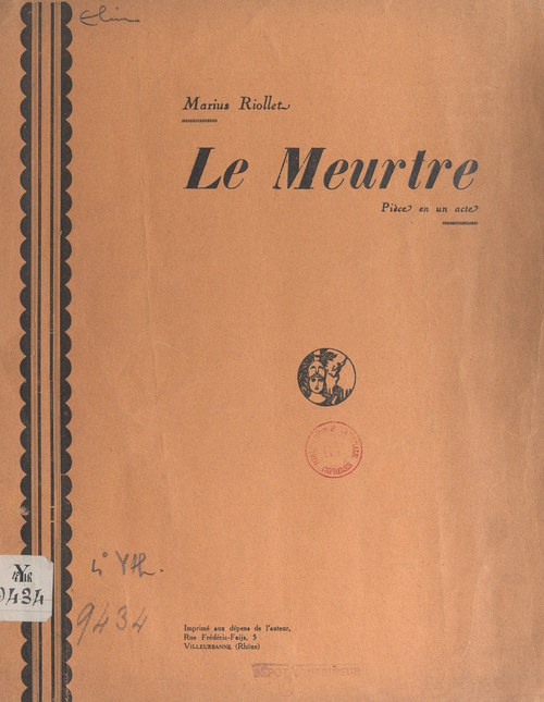 ebook cover of Le meurtre, by Marius Riollet