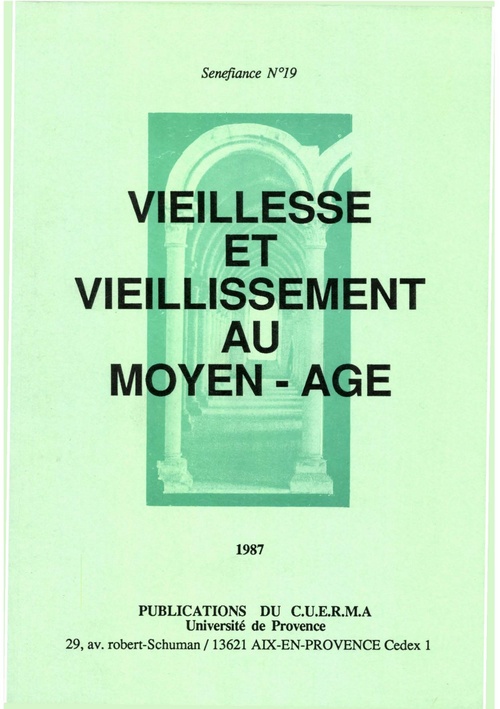 Couverture ebook de Vieillesse et vieillissement au Moyen Âge, de Jean-Claude Bibolet, Elisabeth Charbonnier, Hélène Charpentier, Régine Colliot, Gérard Gouiran, Bernard Guidot, Denis Hü