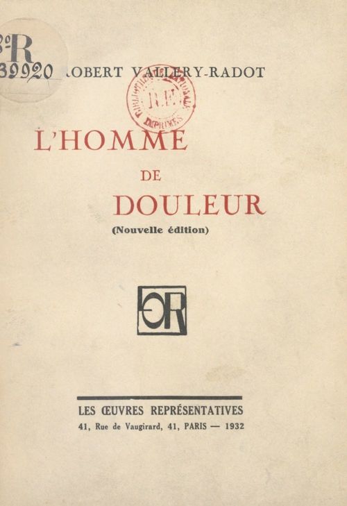 Couverture ebook de L'homme de douleur, de Robert Vallery-Radot