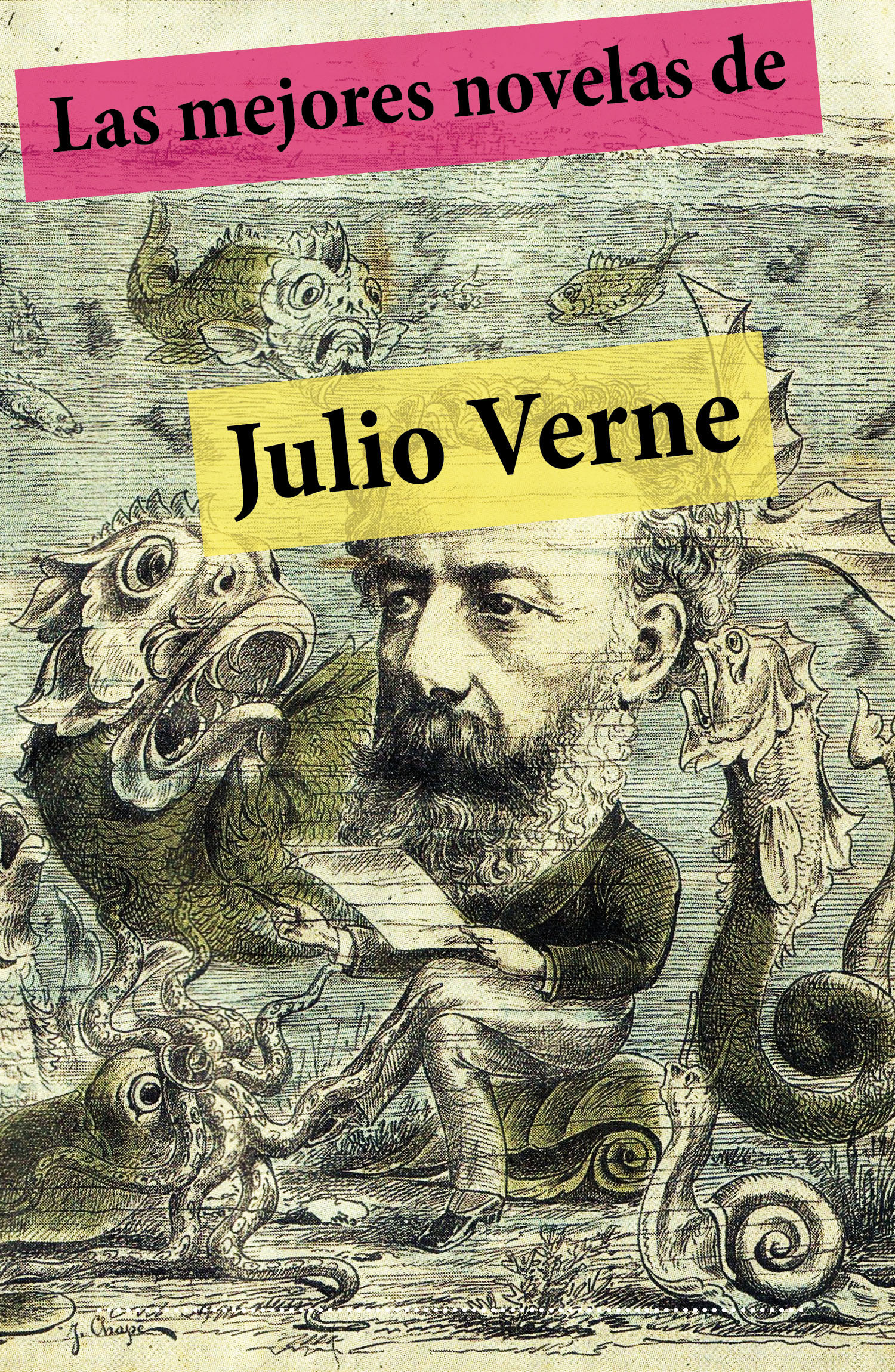 Couverture ebook de Las mejores novelas de Julio Verne (con índice activo), de Julio Verne