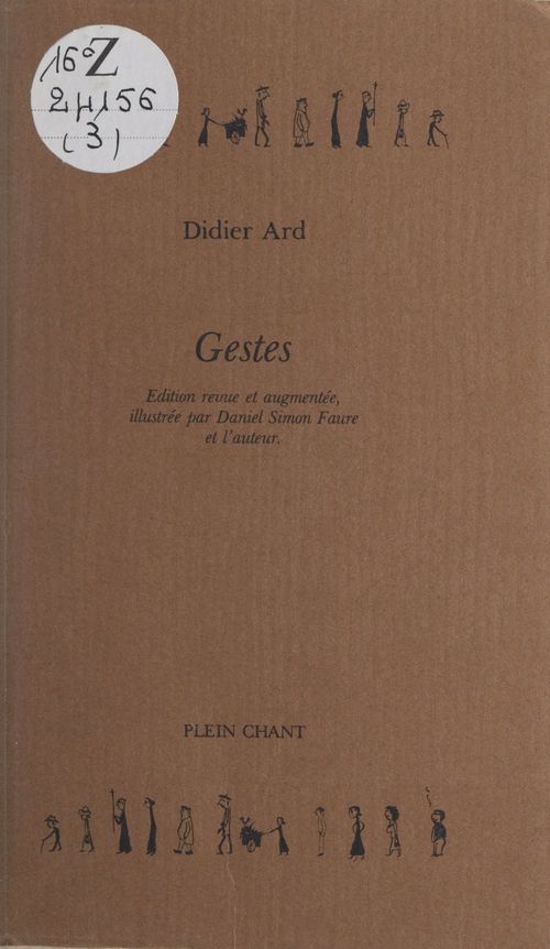 Couverture ebook de Gestes, de Didier Ard