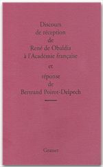 ebook cover of Discours de réception de René de Obaldia et réponse de Bertrand Poirot-Delpech, by René de Obaldia