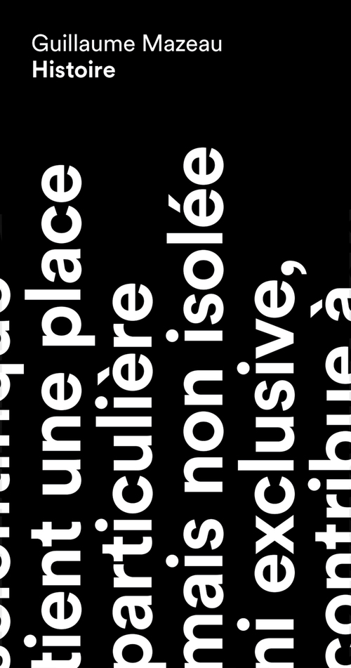 ebook cover of Histoire, by Guillaume Mazeau