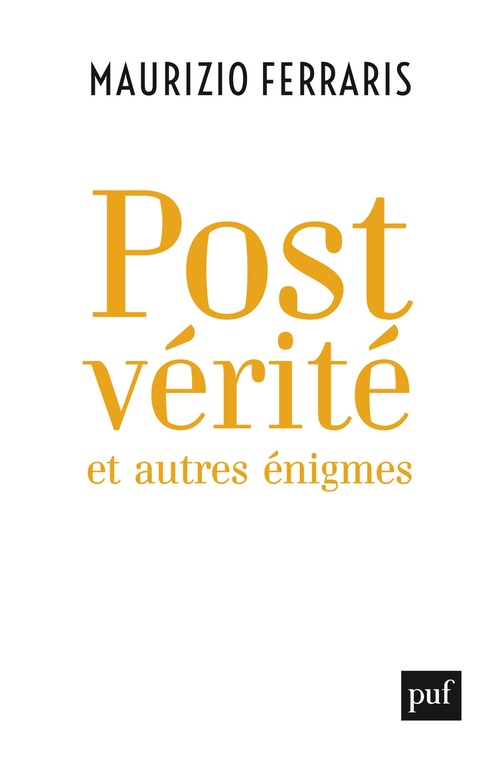 Couverture ebook de Postvérité et autres énigmes, de Maurizio Ferraris