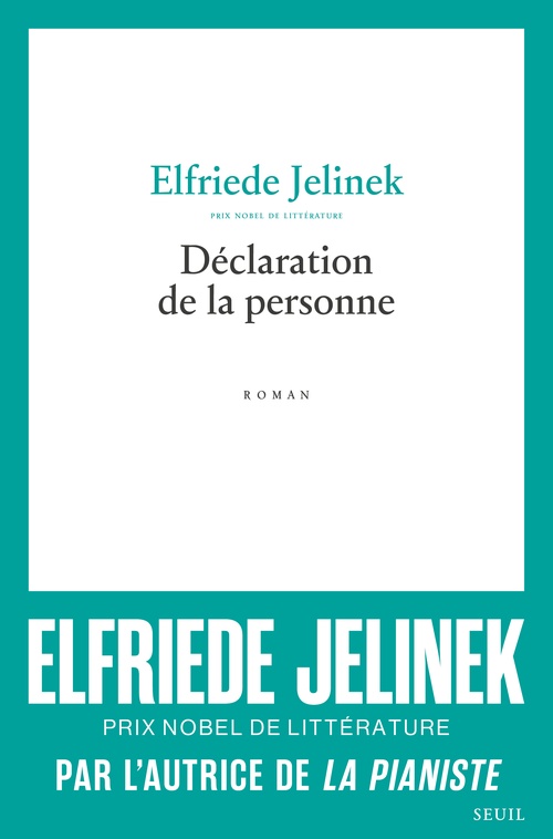 Couverture ebook de Déclaration de la personne, de Elfriede Jelinek