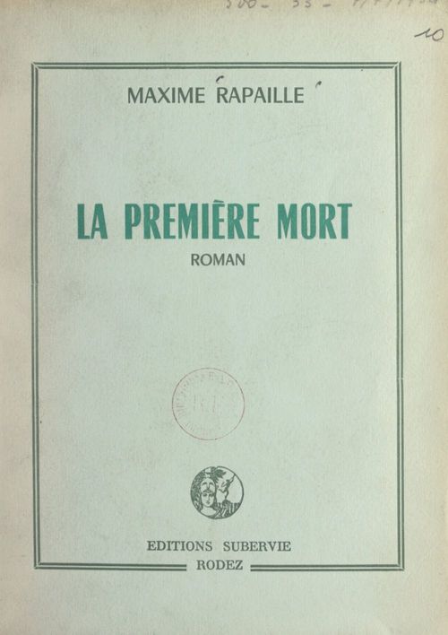 Couverture ebook de La première mort, de Maxime Rapaille