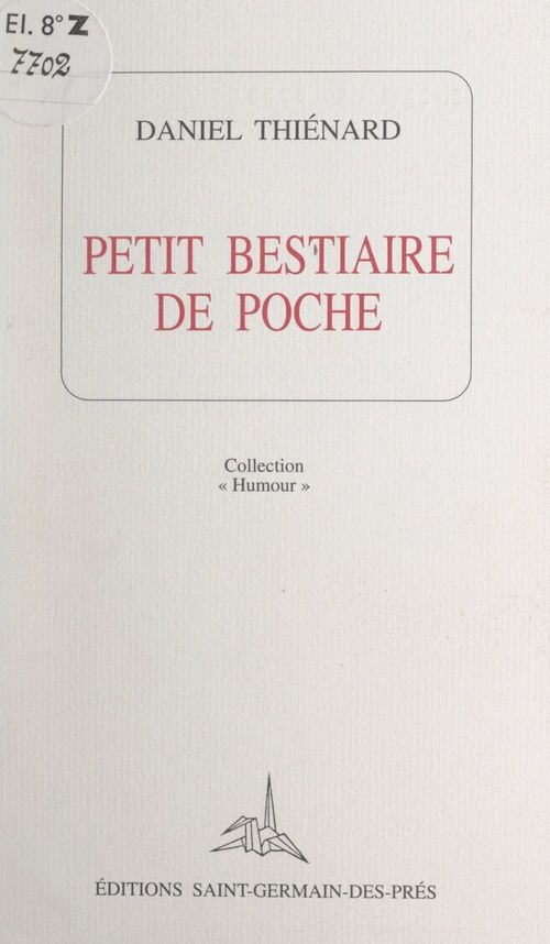 Couverture ebook de Petit bestiaire de poche, de Daniel Thienard
