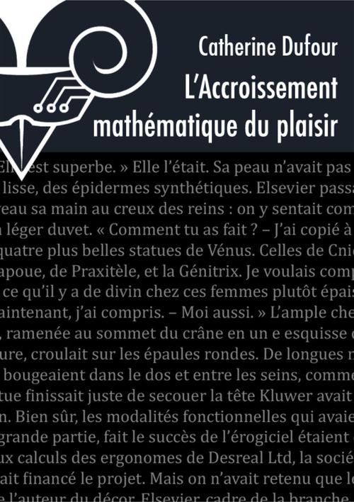 ebook cover of L'Accroissement mathématique du plaisir - nouvelle, by Catherine Dufour