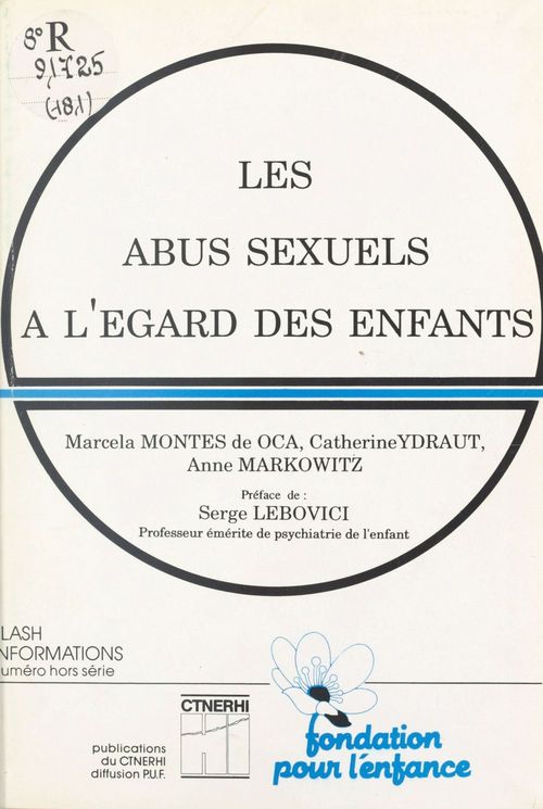 Couverture ebook de Les abus sexuels à l'égard des enfants, de Marcela Montes De Oca