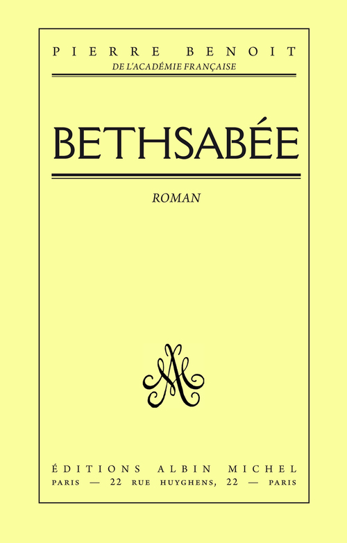 ebook cover of Bethsabée, by Pierre Benoit