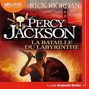 Couverture audiobook de Percy Jackson 4 - La Bataille du labyrinthe, de Rick Riordan, Mona De Pracontal