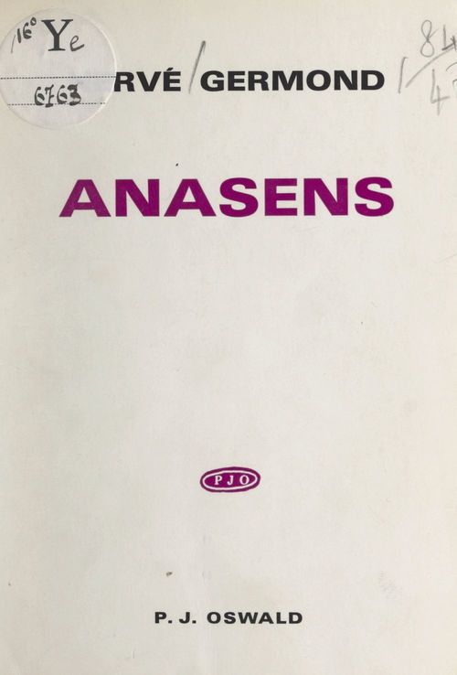 Couverture ebook de Anasens, de Herve Germond