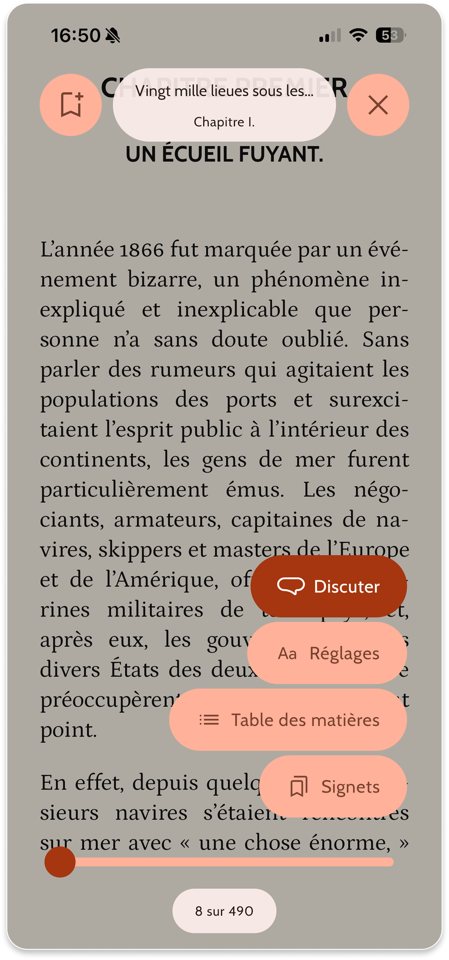 Lecture d’un ebook avec les outils SmartBook