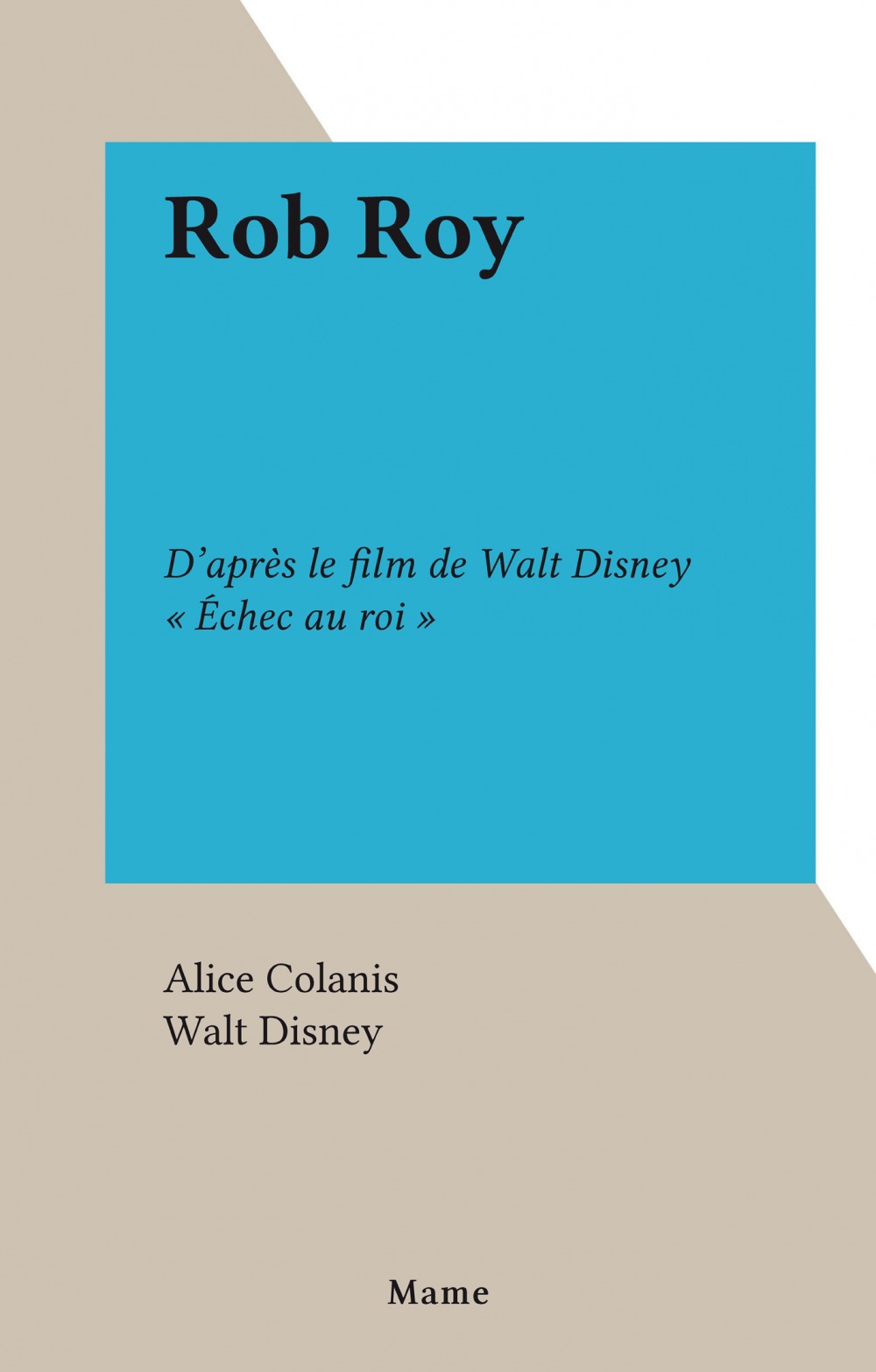 Couverture ebook de Rob Roy, de Alice Colanis