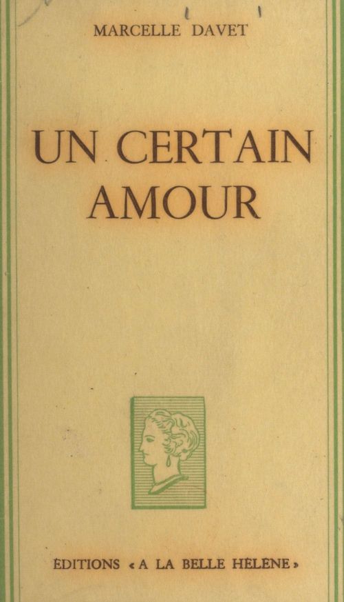 Couverture ebook de Un certain amour, de Marcelle Davet