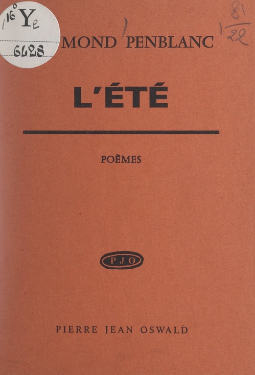 Couverture ebook de L'été, de Raymond Penblanc