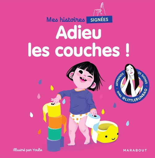 Couverture ebook de Mes histoires signées - Adieu les couches !, de Marie Cao