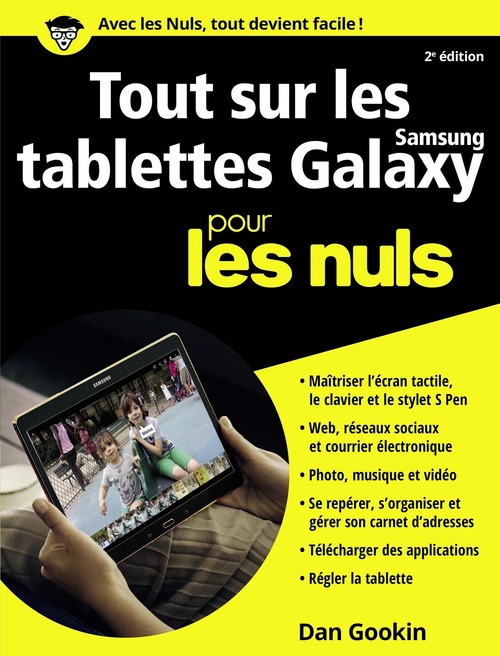 Couverture ebook de Tout sur les tablettes Samsung Galaxy Pour les Nuls, de Dan Gookin