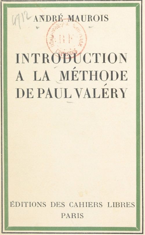 ebook cover of Introduction à la méthode de Paul Valéry, by Andre Maurois