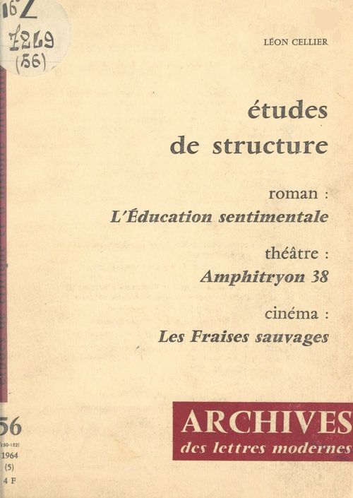 Couverture ebook de Études de structure, de Leon Cellier