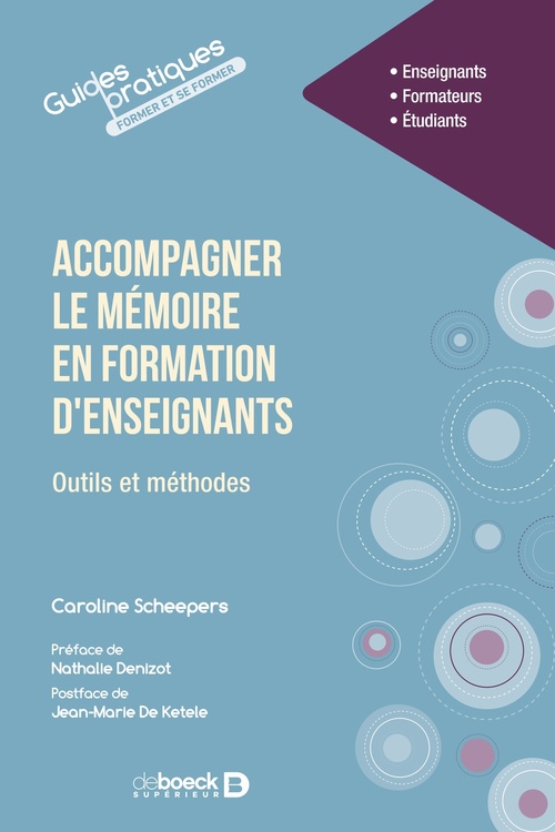ebook cover of Accompagner le mémoire en formation d'enseignants, by Caroline Scheepers