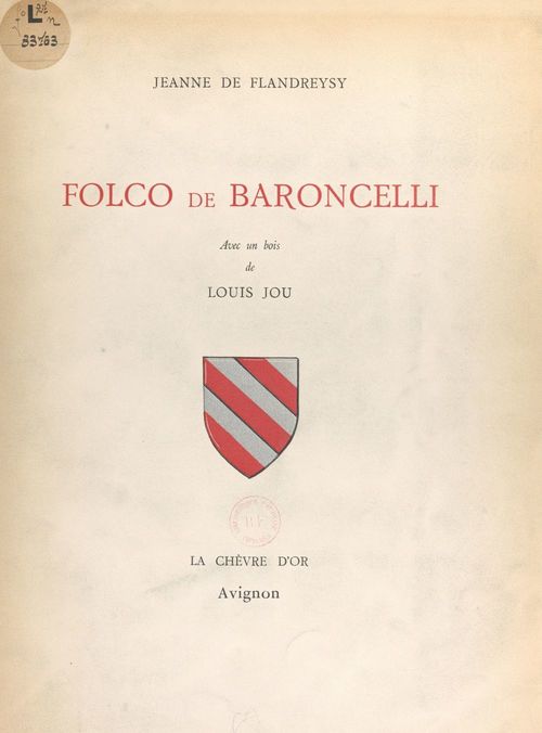 ebook cover of Folco de Baroncelli, by Jeanne De Flandreysy