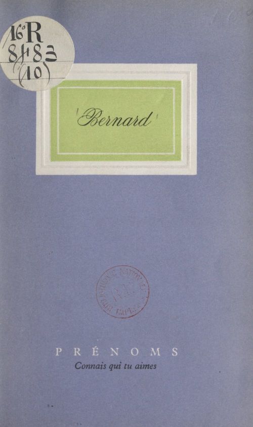 Couverture ebook de Bernard, de Pierre Horay