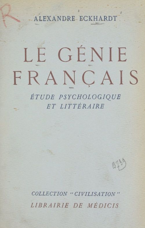 Couverture ebook de Le génie français, de Alexandre Eckhardt