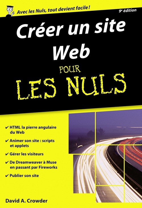 ebook cover of Créer un Site Web Poche pour les Nuls, 9ème édition, by David A. Crowder