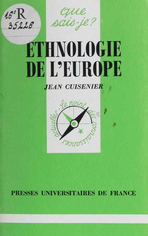 Couverture ebook de Ethnologie de l'Europe, de Jean Cuisenier