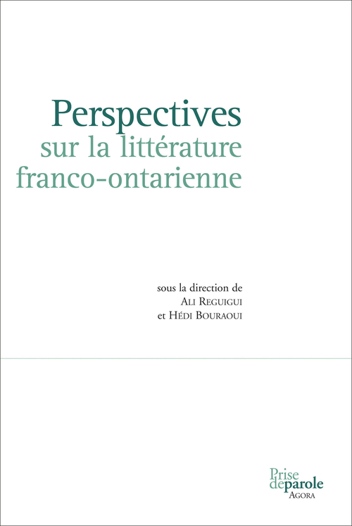 ebook cover of Perspectives sur la littérature franco-ontarienne, by Bouraoui Hedi
