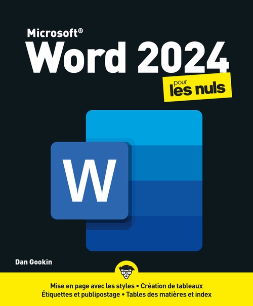 Couverture ebook de Word 2024 pour les Nuls, de Dan Gookin