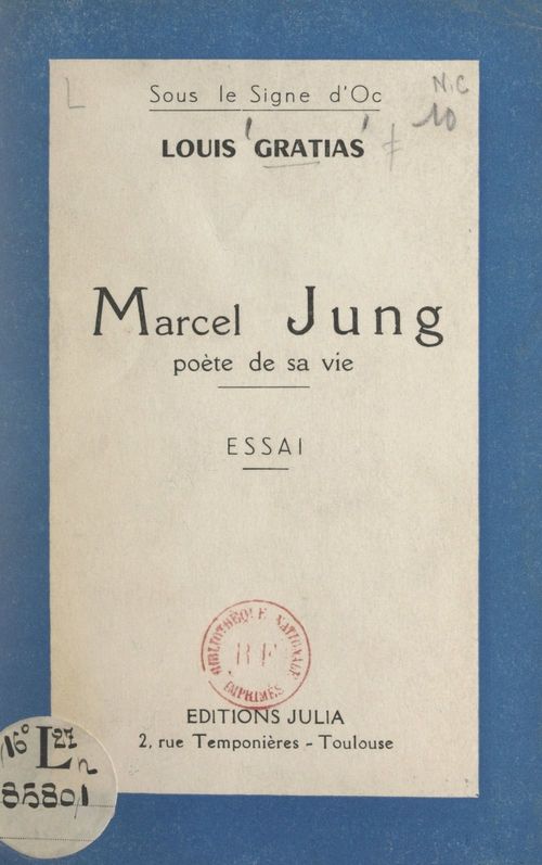 ebook cover of Marcel Jung, poète de sa vie, by Louis Gratias
