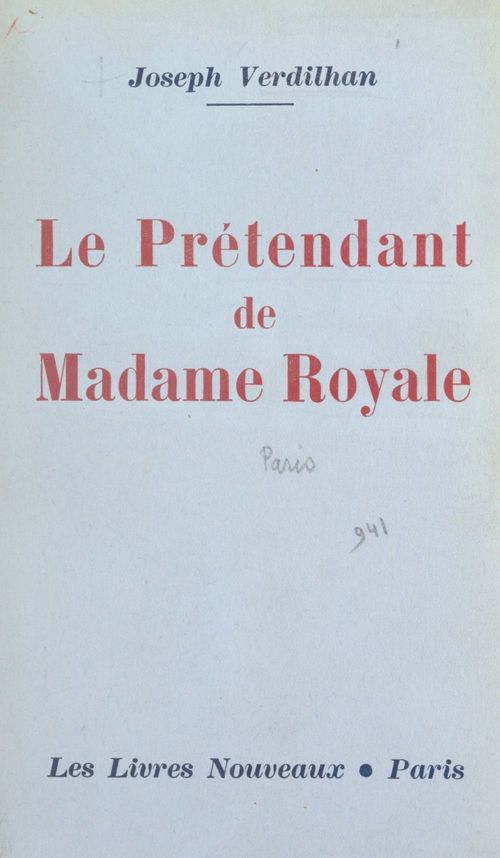 ebook cover of Le prétendant de Madame Royale, by Joseph Verdilhan