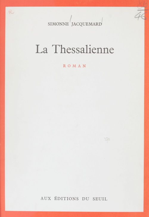 Couverture ebook de La Thessalienne, de Simonne Jacquemard