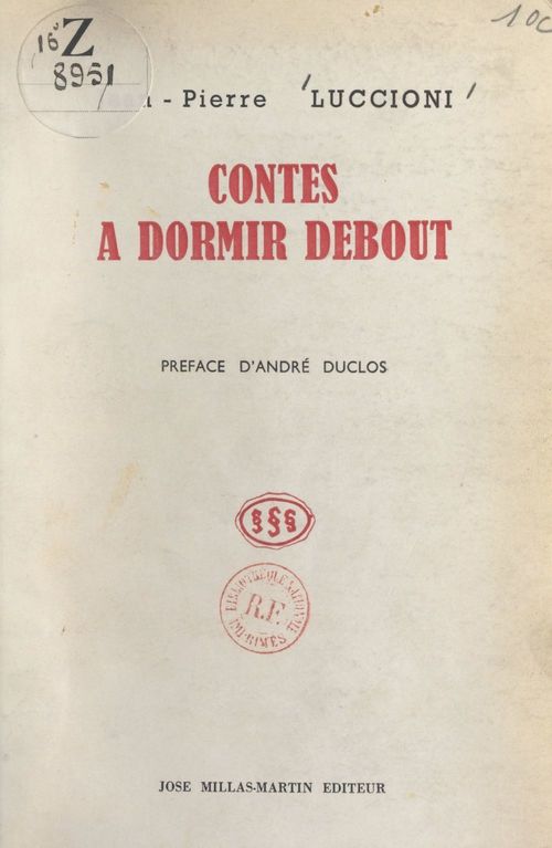 ebook cover of Contes à dormir debout, by Jean-Pierre Luccioni