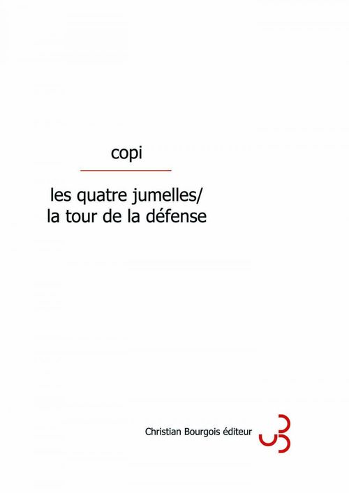 ebook cover of Les quatre jumelles/La tour de la Défense, by Copi