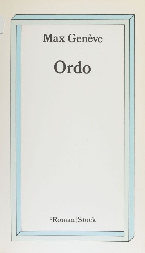ebook cover of Ordo, by Max Genève