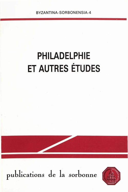 Couverture ebook de Philadelphie et autres études, de Hélène Ahrweiler