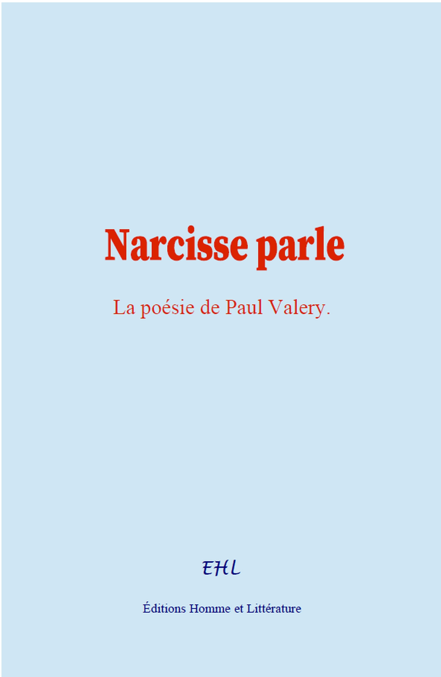 Couverture ebook de Narcisse parle, de Paul Valéry