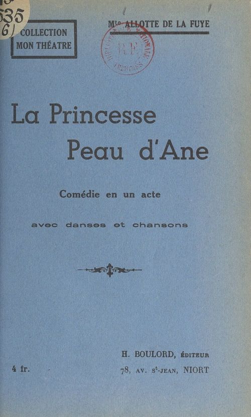 Couverture ebook de La princesse Peau d'Âne, de Marguerite Allotte De La Fuye
