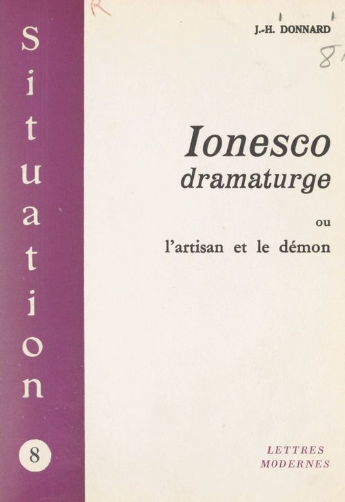 ebook cover of Ionesco dramaturge, by Jean-Herve Donnard