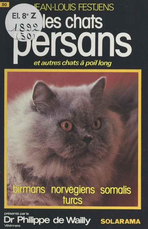 Couverture ebook de Les chats Persans et autres chats à poil long, de Jean-louis Festjens