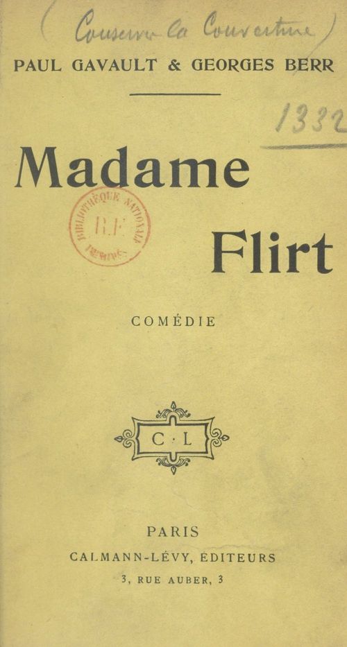 ebook cover of Madame Flirt, by Georges Berr, Paul Gavault