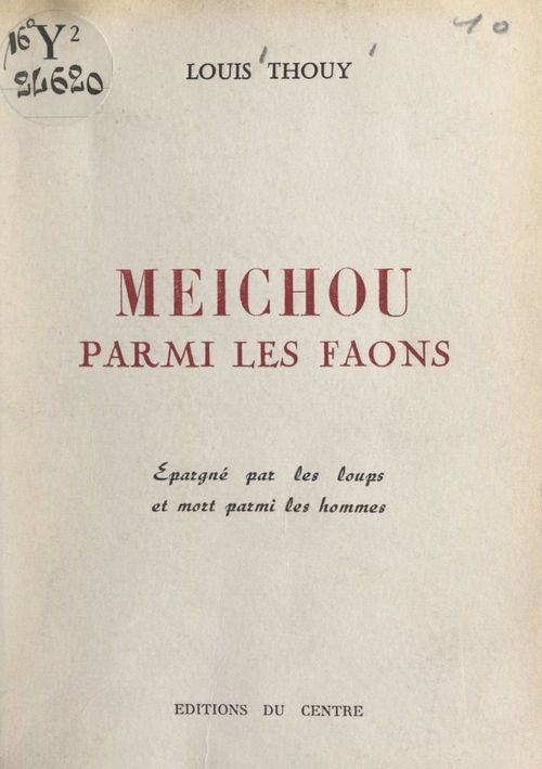 Couverture ebook de Meichou parmi les faons, de Louis Thouy