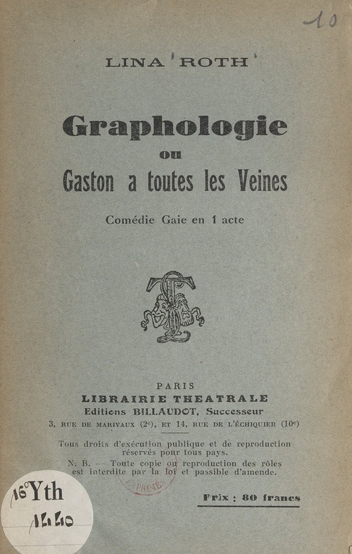 ebook cover of Graphologie, by Lina Roth