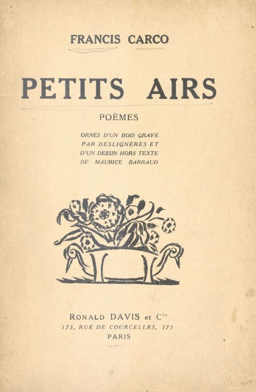 Couverture ebook de Petits airs, de Francis Carco